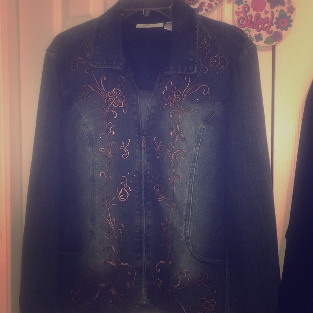 Beautiful Navy Blue jean jacket.